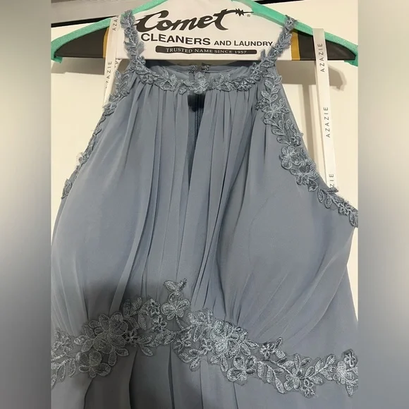 Allison Dusty blue Azazie bridesmaid dress - Picture 2 of 7